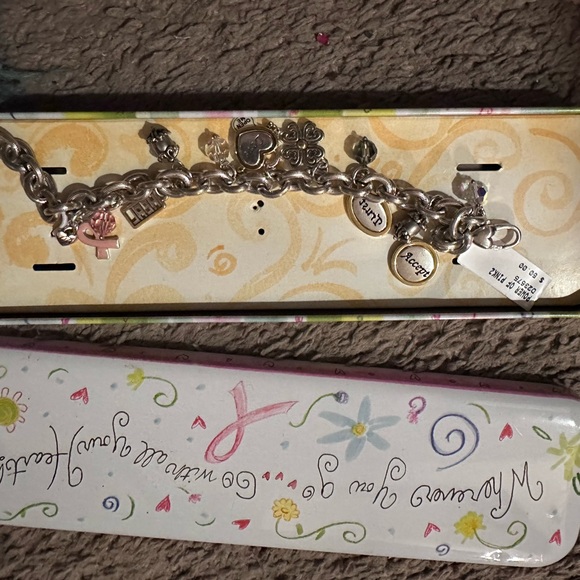 Brighton breast cancer charm bracelet nwt - Picture 1 of 1